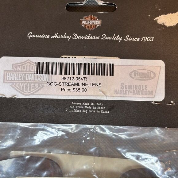 NOS Genuine Harley Davidson Goggle Streamline Lenses Clear & Smoke Replacement - Picture 6 of 6